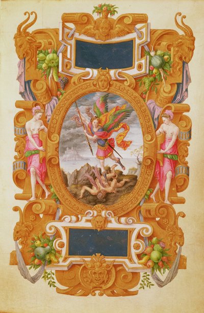 The Archangel Saint Michael Defeats the Dragon by Jean the Elder Cousin